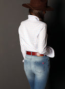 Camisa Cuadros Celeste y Rosa Mujer