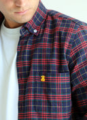 Camisa Villela Cuadros Verde y Rojo Hombre