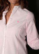 Camisa Rosa y Blanca Combinada Mujer