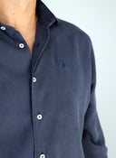 Camisa Azul Tencel Hombre