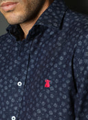 Camisa Hombre Denim Estampada