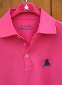 Polo Rosa Capote Liso Tejido Técnico Hombre