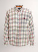 Camisa Cuadros Cinta España Cuello Botón y Bolsillo Hombre