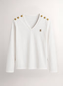 Camiseta Blanca Manga Larga Mujer