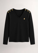 Camiseta Negra Manga Larga Mujer