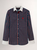 Camisa Tartán Azul y Rojo Mujer