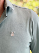 Camisa Verde Claro Piqué Hombre