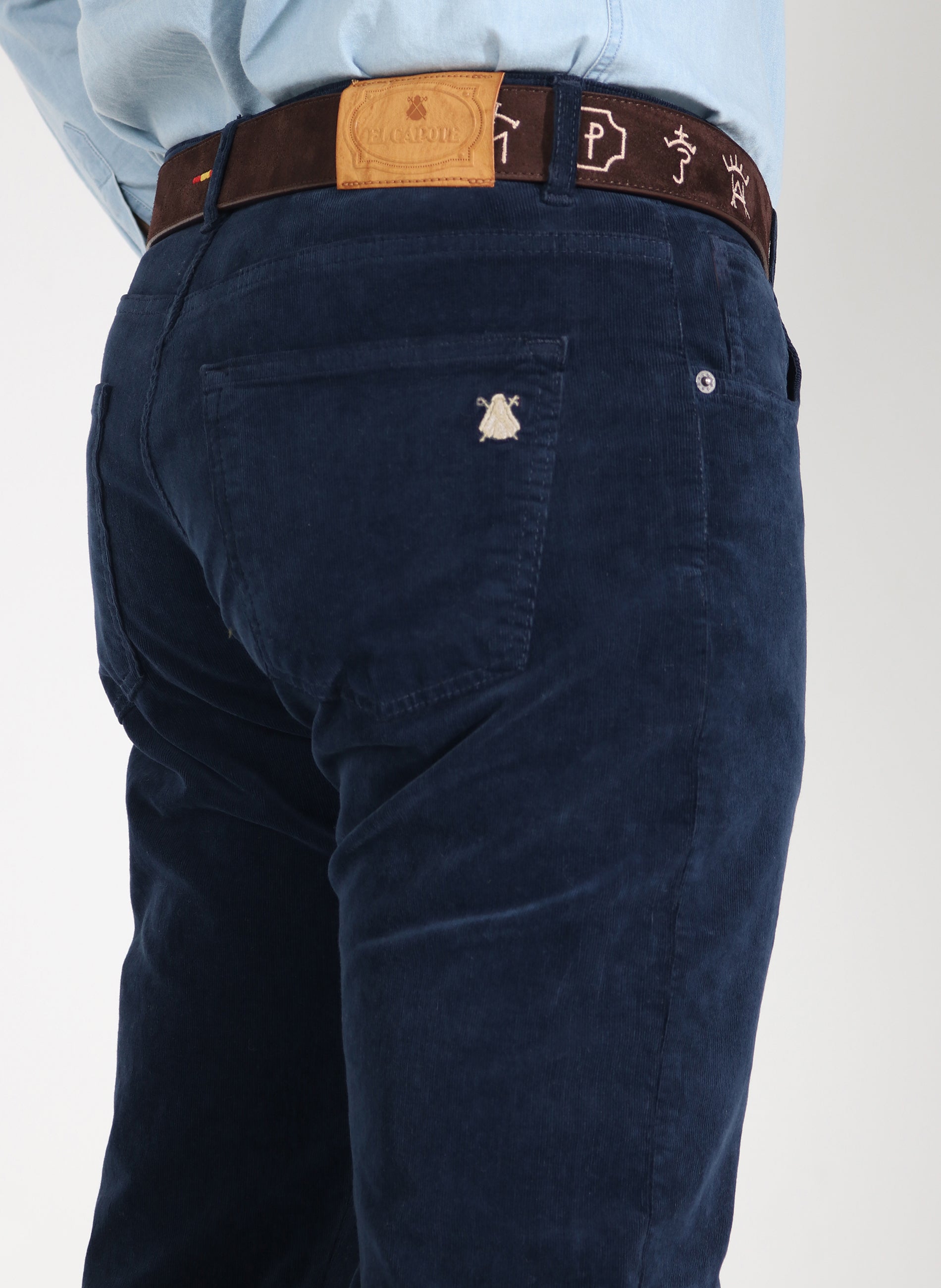 Pantalón Hombre Azul Marino Micro Pana – El Capote