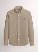 Camisa Camel Nido de Abeja Capote Azul Hombre