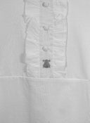 Blusa Cuello Volantes Blanca Mujer