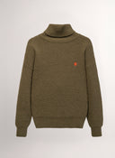 Jersey Kaki Cuello Cisne Mujer