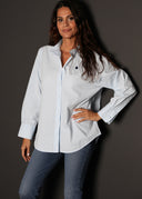 Camisa Celeste Oversize Mujer