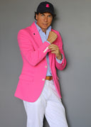 Americana Rosa Capote Hombre