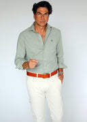 Camisa Kaki Nido de Abeja Hombre