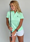 Polo Tejido Ultraligero Verde Lima Mujer
