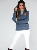Polo Mujer Rugby Tinte Azul Grisaceo