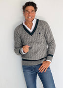 Jersey Universitario Gris Hombre