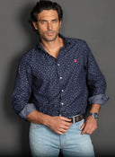 Camisa Hombre Denim Estampada