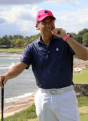 Polo Azul Marino Lunares Ultraligero Hombre