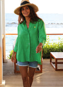 Camisa Verde Oversize Mujer