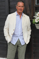 Americana Lino Beige Hombre