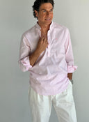 Polera Cuello Mao Rayas Rosas Hombre