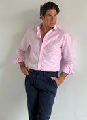 Camisa Rosa Cuello Sport Hombre