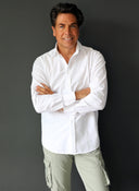 Camisa Blanca Popelín Cuello Sport Hombre