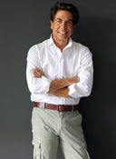 Camisa Blanca Popelín Cuello Sport Hombre