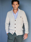 Chaqueta Beige Cuello Smoking Hombre