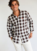 Camisa Cuadros Grandes Marrones Villela Hombre