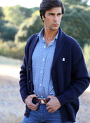 Chaqueta Azul Marino Cuello Smoking Hombre