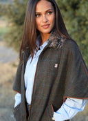 Abrigo Capa Verde Caza Mujer