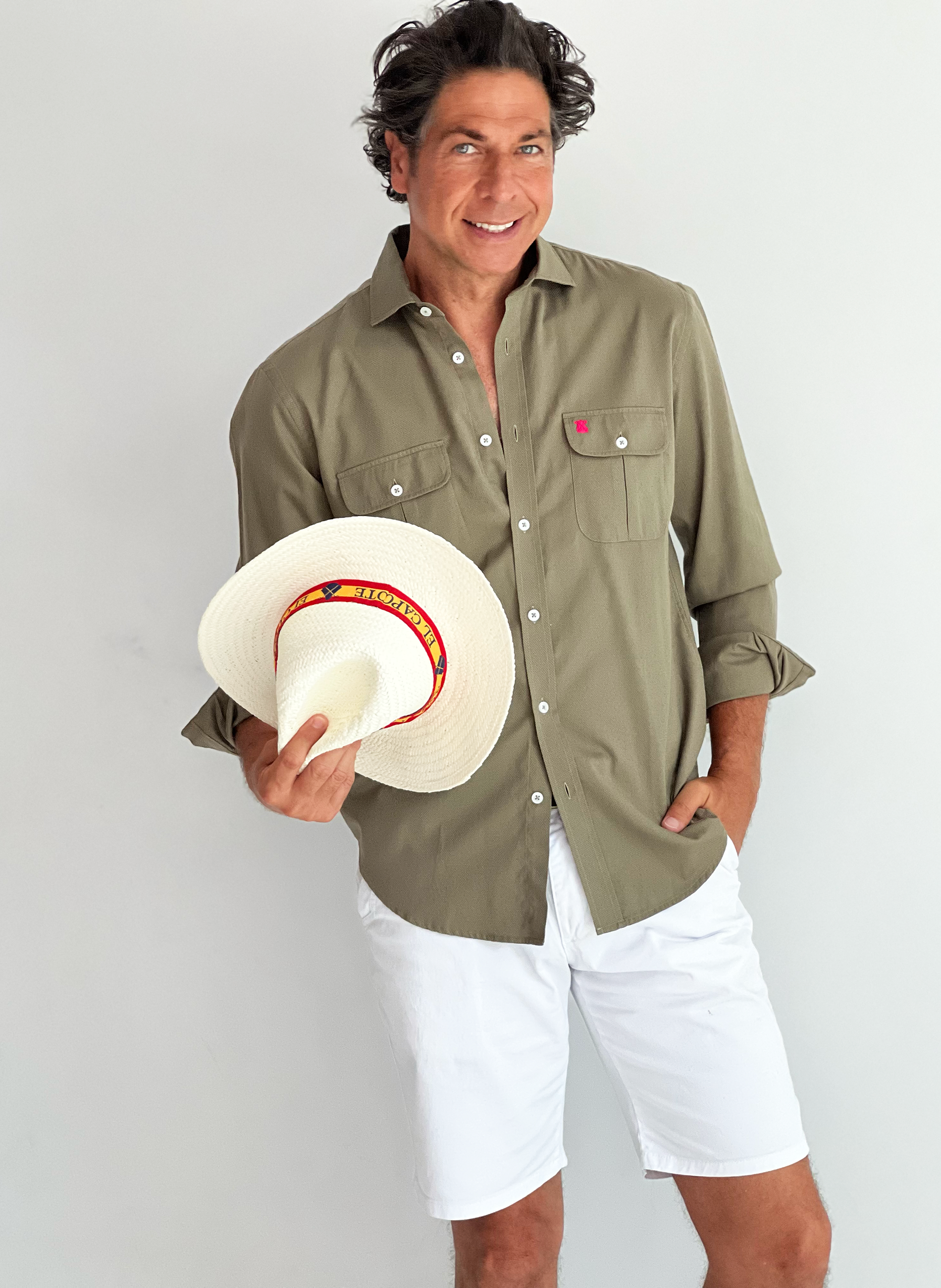 Camisa top safari hombre