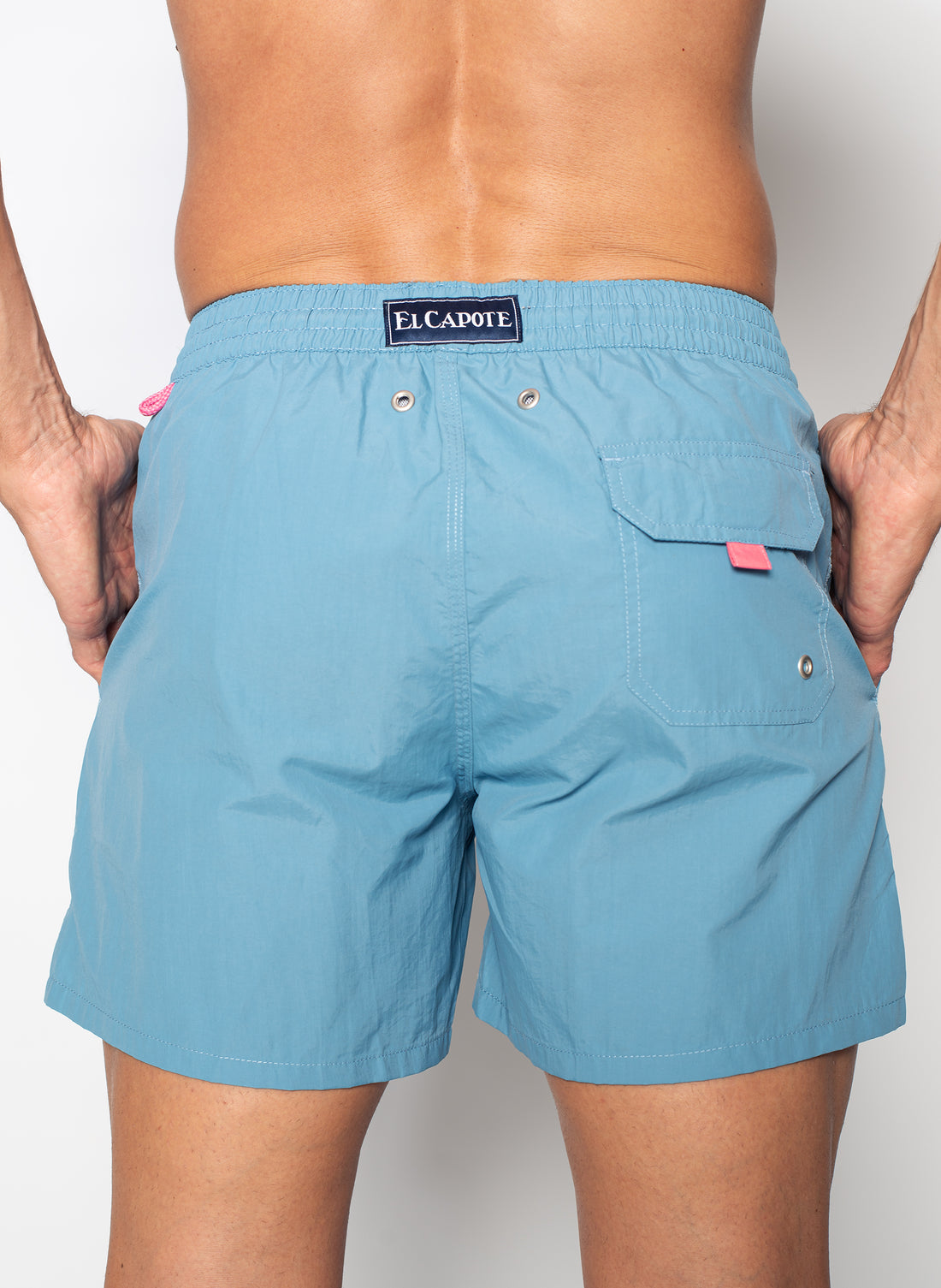 Light Blue Swimsuit with Pink details for Man