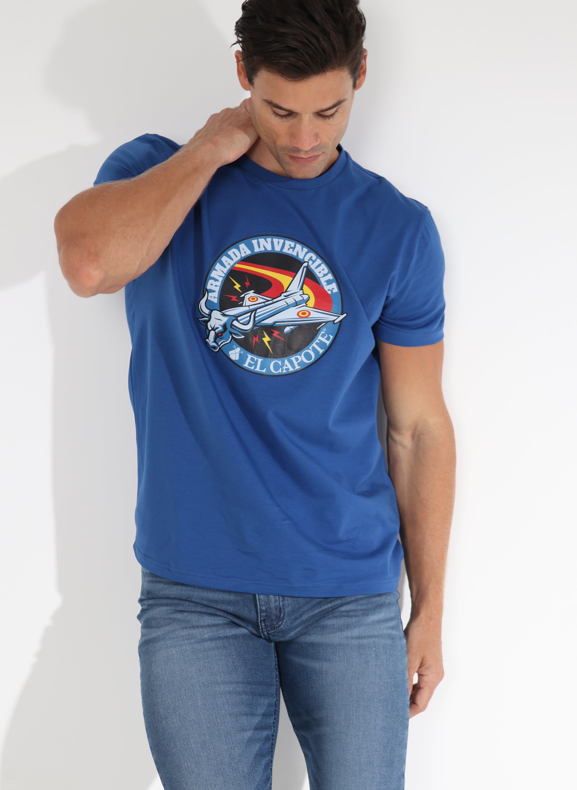 T-shirt Bleu &quot;Armée Invincible&quot; Homme