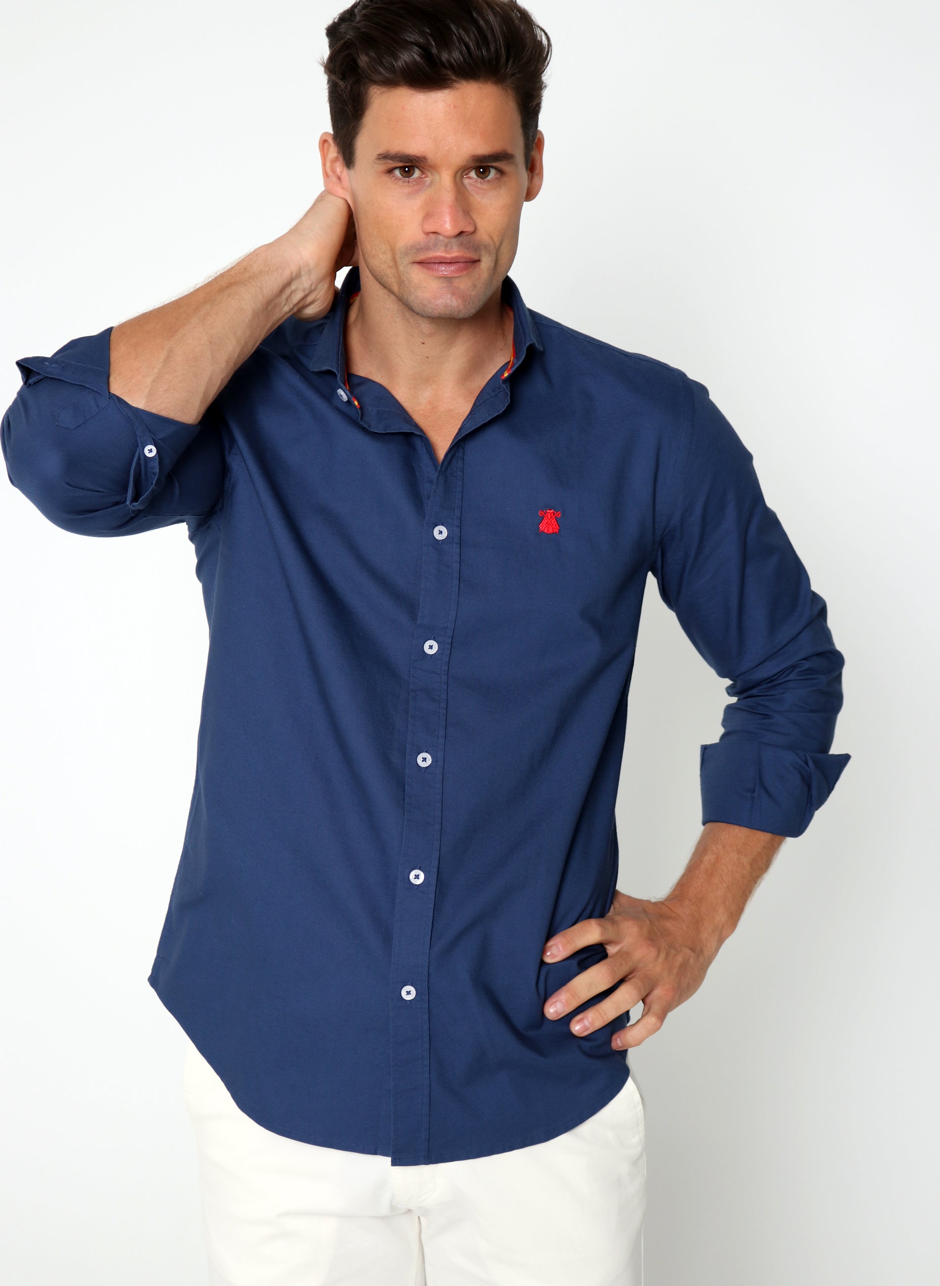 Camisa Hombre Azul Cinta España – El Capote