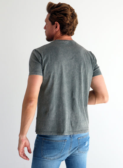 T-shirt Homme Garment Dye Gris