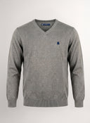 Jersey Cuello Pico Gris Hombre