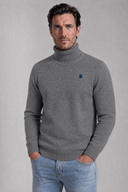 Jersey Cuello Alto Gris Hombre
