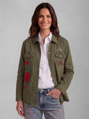 Chaqueta Verde Kaki Clavel Mujer