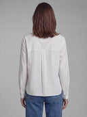 Blusa Blanca Calada Mujer