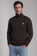 Jersey Cuello Alto Marrón Chocolate Hombre