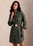 Vestido Kaki Corto Oversize Mujer