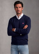 Jersey Cuello Pico Azul Marino Hombre