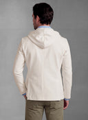 Americana Off White Capucha Desmontable Hombre