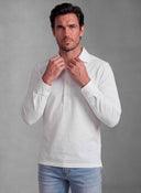 Polera Blanca Algodón Mercerizado Hombre