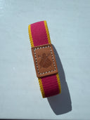 PULSERA ELASTICA CINTA ROSA CAPOTE MUJER