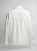 Camisa Oxford Blanca Cuello Italiano Mujer
