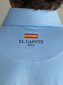 Polo Celeste Rayas Ultraligero Hombre